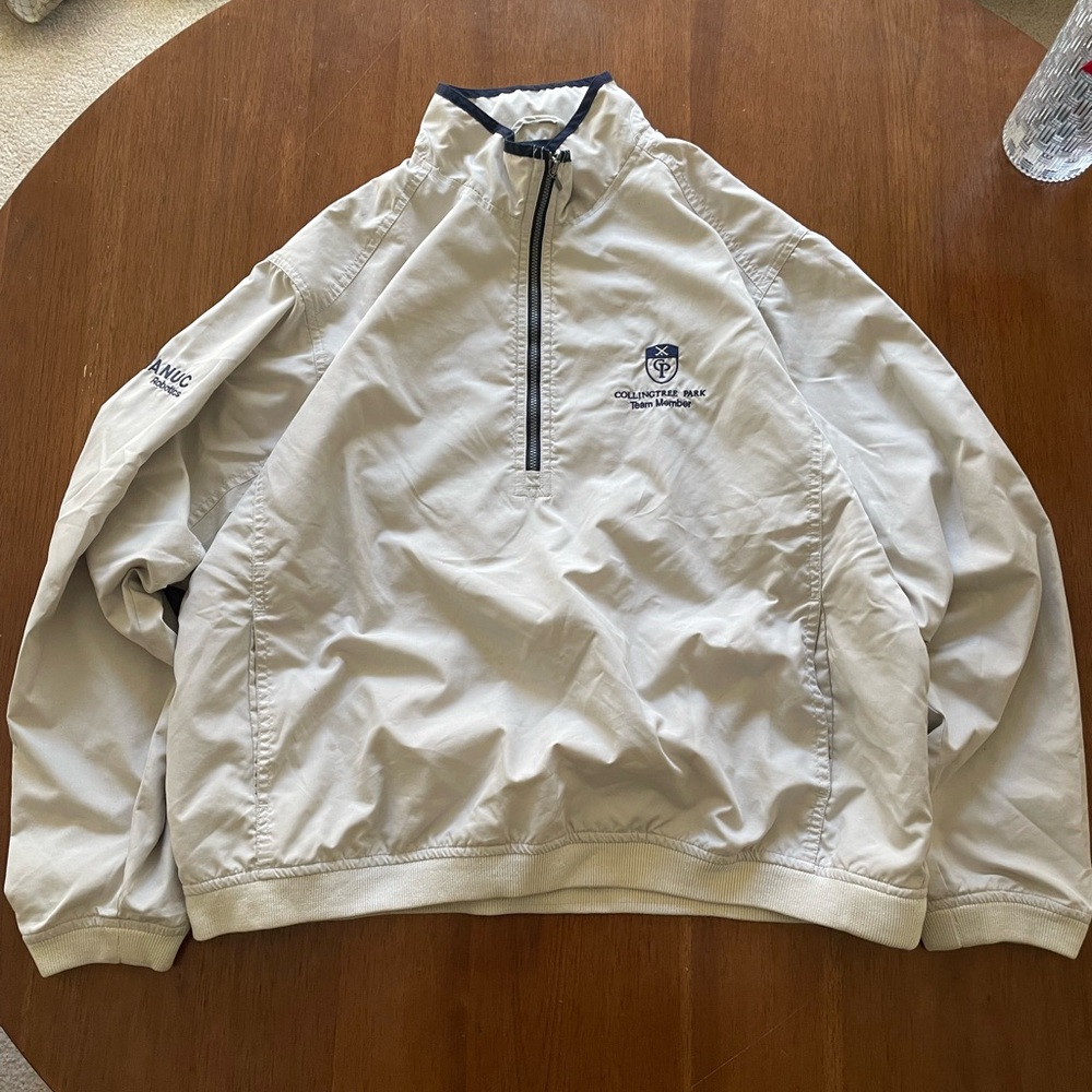 White and navy vintage 90s Sportswear windbreaker jacket